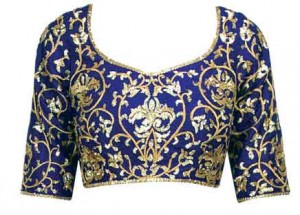 amrita_takur_royalblue_embroideryblouse