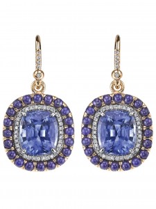 IRENE NEUWIRTH Sapphire lapis earrings